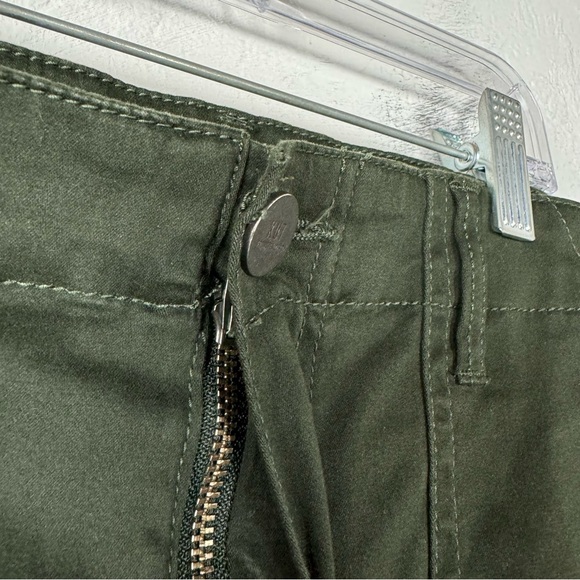 Kut From The Kloth Pants Jeans Ankle Straight Leg Dark Green Solid Cotton Forest - Picture 7 of 11